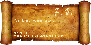 Pajkos Vanessza névjegykártya